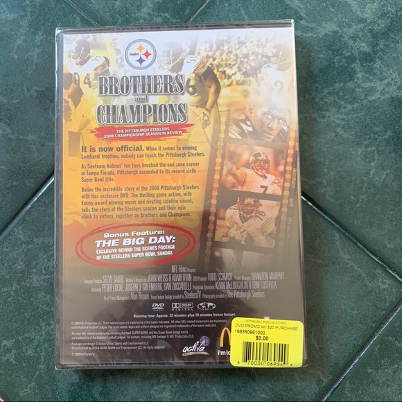 🆕 Brothers and Champions Pittsburgh ‘08 Steelers DVD - Picture 2 of 3